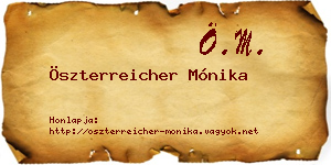 Öszterreicher Mónika névjegykártya